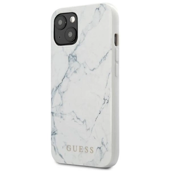 Etui Guess Marble Collection na iPhone 13 mini - białe