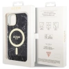 Etui Guess Marble MagSafe na iPhone 14 Plus - czarne