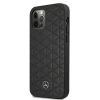 Etui Mercedes Leather Quilted Embossed na iPhone 12 Pro Max - czarne