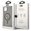 Etui Karl Lagerfeld Karl&Choupette Glitter MagSafe na iPhone 15 Plus - czarne
