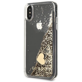 Etui Guess Glitter Charms na iPhone X / Xs - złote