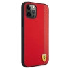 Etui Ferrari On Track Carbon Stripe na iPhone 12 Pro Max - czerwone
