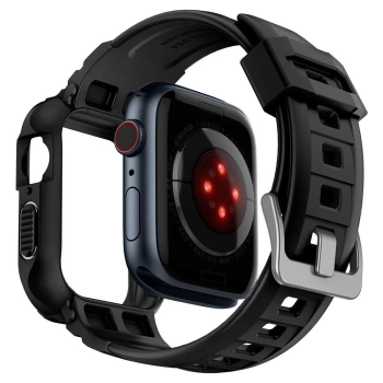 Etui z paskiem Spigen Rugged Armor Pro na Apple Watch 4/5/6/7/8/SE (40/41 mm) - czarne