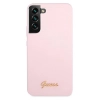 Etui Guess Silicone Script Metal Logo na Samsung Galaxy S22+ - lawendowe