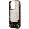 Etui Guess Liquid Glitter 4G Transculent na iPhone 14 Pro - czarne