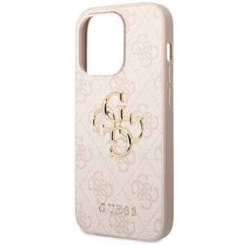 Etui Guess 4G Big Metal Logo na iPhone 14 Pro - różowe