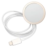 Etui Guess 4G Print MagSafe na iPhone 14 + ładowarka indukcyjna - czarne
