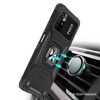 Wozinsky Ring Armor pancerne hybrydowe etui pokrowiec + magnetyczny uchwyt Mi Poco M4 Pro 5G / Redmi Note 11 5G (China) / Redmi Note 11T 5G / Redmi No