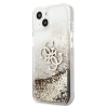 Etui Guess 4G Big Liquid Glitter na iPhone 13 mini - złote