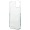 Etui Guess Flower Liquid Glitter na iPhone 14 - zielone