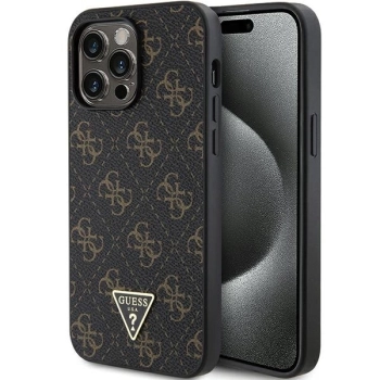 Etui Guess 4G Triangle Metal Logo na iPhone 15 Pro Max - czarne
