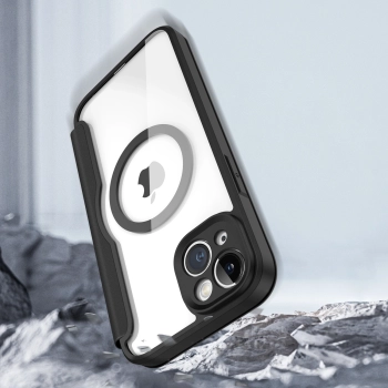 Dux Ducis Skin X Pro etui iPhone 14 Plus magnetyczny pokrowiec MagSafe z klapką czarny
