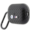 Etui BMW Carbon Double Metal Logo na AirPods Pro 2 gen - czarne