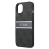 Etui Guess 4G Stripe na iPhone 13 - szare