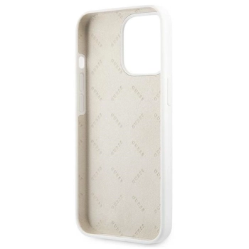 Etui Guess Silicone 4G Logo na iPhone 13 Pro / 13 - białe