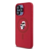 Etui Karl Lagerfeld Silicone Karl&Choupette Ring MagSafe na iPhone 15 Pro Max - czerwone