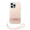 Etui Guess 4G Print Strap na iPhone 14 Pro - różowe