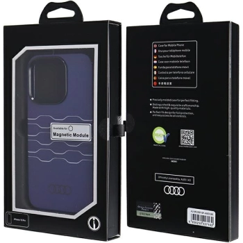 Etui Audi IML MagSafe na iPhone 15 Pro - niebieskie