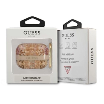 Etui Guess Paisley Strap Collection na AirPods Pro - złote