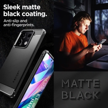 Etui Spigen Rugged Armor na Xiaomi Redmi Note 13 5G - czarny mat