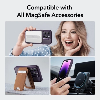 Etui ESR Classic Hybrid Halolock MagSafe na iPhone 14 Pro Max - przezroczysto-fioletowe