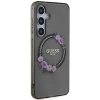 Etui Guess IML Flowers Wreath MagSafe na Samsung Galaxy S24 - czarne