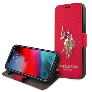 Etui U.S. Polo Assn. Embroidery Collection na iPhone 12 Pro Max - czerwone
