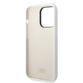 Etui Karl Lagerfeld Silicone Choupette na iPhone 14 Pro - białe