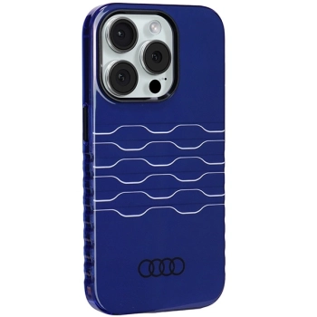 Etui Audi IML MagSafe na iPhone 15 Pro - niebieskie