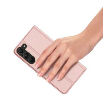 Dux Ducis Skin Pro etui Samsung Galaxy S23 pokrowiec z klapką portfel na kartę podstawka różowe