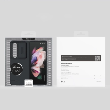 Nillkin CamShield Silky Silicone Case etui Samsung Galaxy Z Fold 4 silikonowy pokrowiec z osłoną na aparat zielone