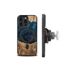 Etui z drewna i żywicy na iPhone 15 Pro Max MagSafe Bewood Unique Neptun - granatowo-czarne