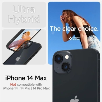Etui Spigen Ultra Hybrid na iPhone 14 Plus - czarny mat