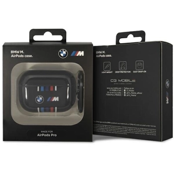 Etui BMW Multiple Colored Lines na AirPods Pro - czarne