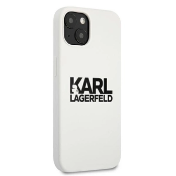 Etui Karl Lagerfeld Silicone Stack Logo ns iPhone 13 mini - białe