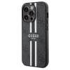 Etui Guess 4G Printed Stripes MagSafe na iPhone 15 Pro Max - czarne