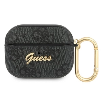 Etui Guess 4G Script Metal Collection na AirPods Pro - szare