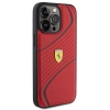 Etui Ferrari Twist Metal Logo na iPhone 15 Pro Max - czerwone