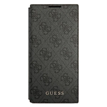 Guess GUBKS22LG4GFGR S22 Ultra S908 szary/grey book 4G Metal Gold Logo