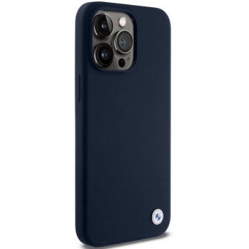 Etui BMW Silicone Metal Logo na iPhone 15 Pro Max - granatowe
