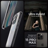 Etui Spigen Ultra Hybrid na iPhone 15 Pro Max - przezroczysto-szare