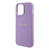 Etui Guess Saffiano MagSafe do iPhone 15 Pro Max - fioletowe