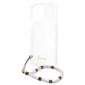 Etui Guess White Pearl na iPhone 13 Pro Max - przezroczyste
