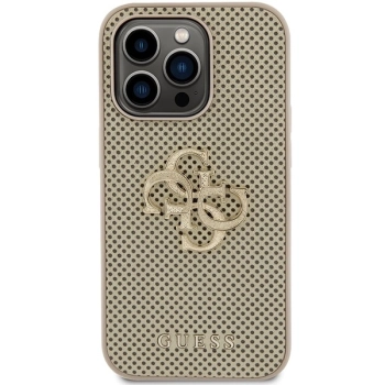 Etui Guess Perforated 4G Glitter na iPhone 15 Pro Max - złote