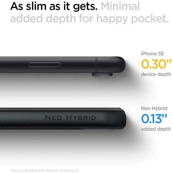 Etui Spigen Neo Hybrid na iPhone 7 / 8 / SE 2020 / 2022 - czarny metal