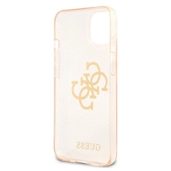 Etui Guess Glitter 4G Big Logo na iPhone 13 mini - złote