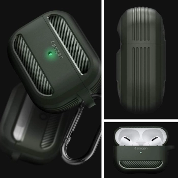 Etui Spigen Rugged Armor na Apple AirPods Pro 1 - zielone