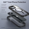 Etui ESR Armor Tough Kickstand Halolock z MagSafe na iPhone 15 - przezroczysto-czarne