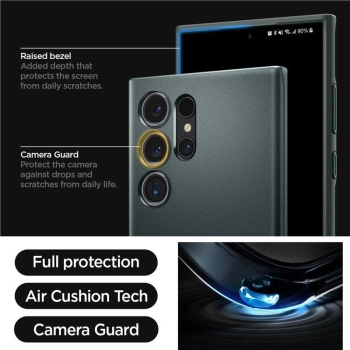 Etui Spigen Thin Fit na Samsung Galaxy S24 Ultra - ciemnozielone