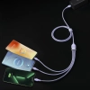 Baseus Flash Series Ⅱ kabel 3w1 do szybkiego ładowania USB-A do USB-C / Micro-USB / Lightning 66W 480Mb/s 1.2m fioletowy